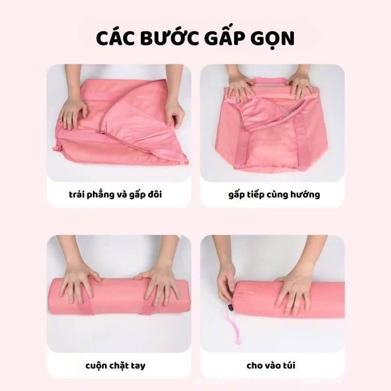 4 bước gấp gọn túi ngâm chân