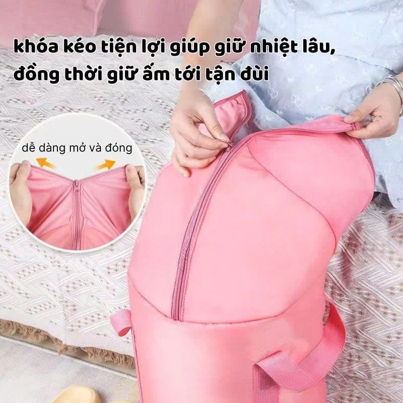 Khóa kéo dọc thân, giữ ấm tới tận đùi