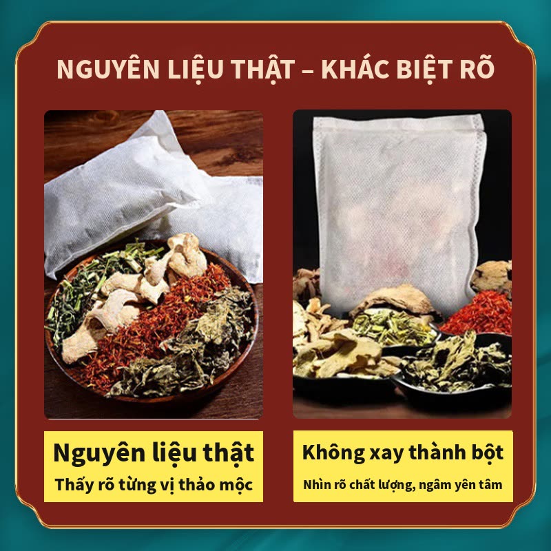 Nguyên liệu thật, không xay thành bột